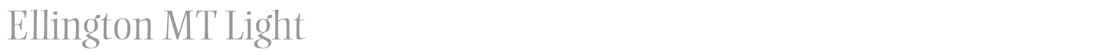 Ellington MT Light font preview